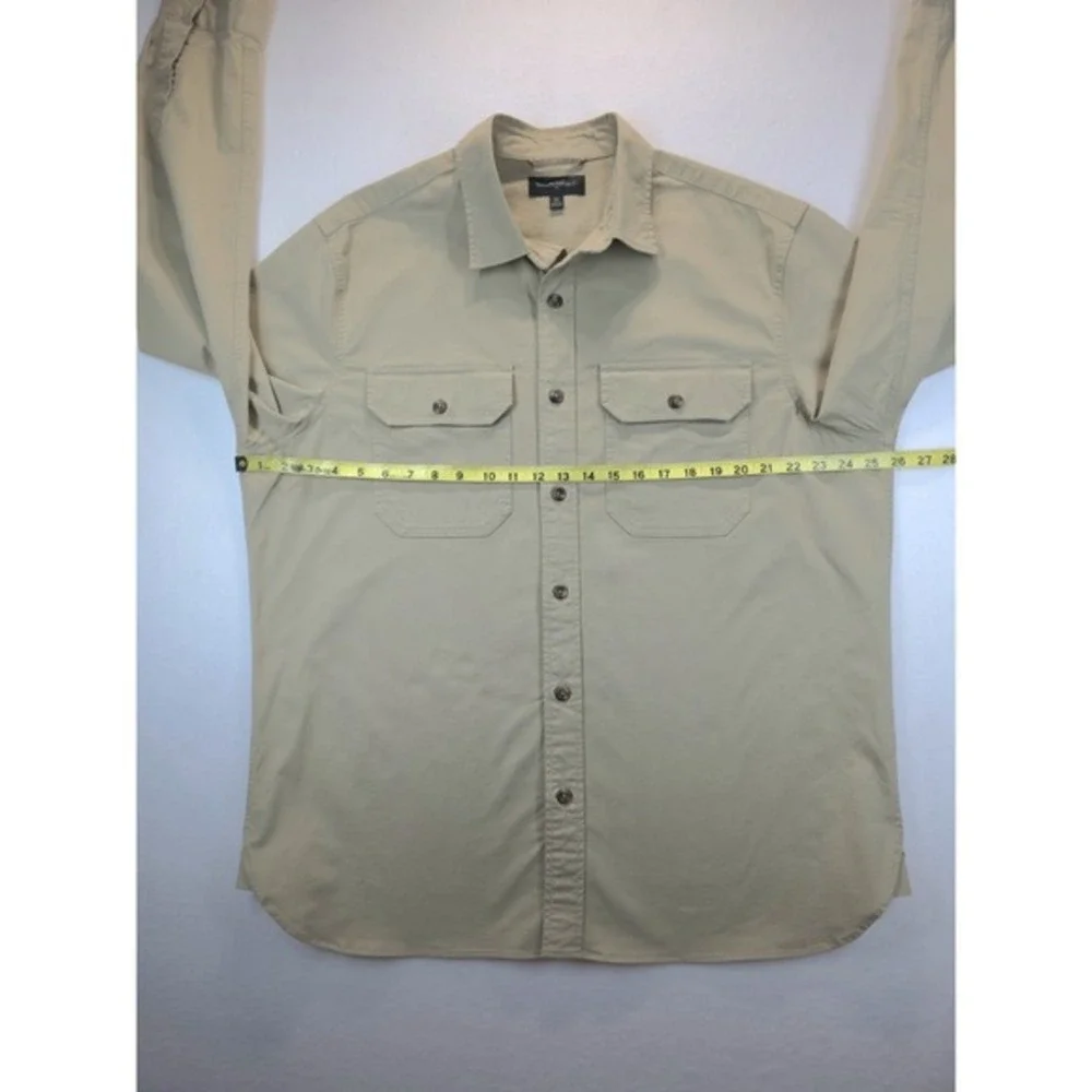 Banana‎ Republic Men's XL Khaki Utility Shirt Long Sleeve Cotton Stretch FA21
